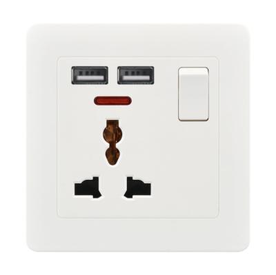 China 1 PC Factory Price Multifunction Strip Wall Panel Luxury Strip Lamp Switch And Socket With USB for sale