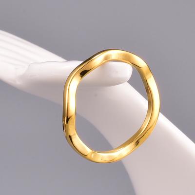 China CLASSIC Minimalist Curved Simple Index Ring Fashion Retro Personality Jewelry Ring Couple Gift for sale