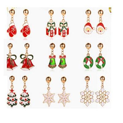 China 2020 New High Quality Christmas Tree Stud Earrings - Snowflake Pumpkin Rainbow Stud Earrings - Female Christmas Jewelry for sale