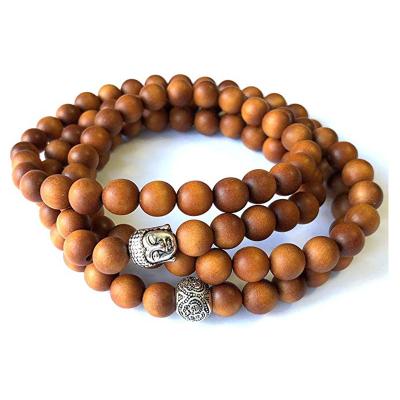 China New CLASSIC sandalwood beads bracelet for men and women 8mm sandalwood beads bracelet wooden bead bracelet for sale