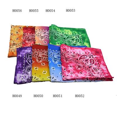 China Classic Paisley Boao Novelty Gradient Bandana Paisley Handkerchief (Gradient-Colors) for sale