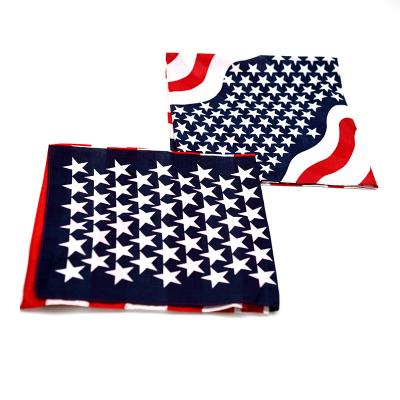 China Wholesale Sports Single Head Scarf Cotton Country USA American Flag Advertising Printing Flag Bandana for sale