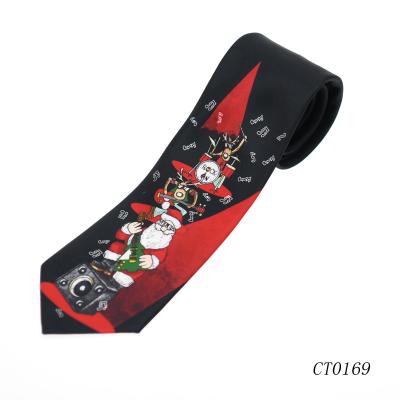 China New 2022 Creative Design Cuyino Necktie Christmas Microfiber Xmas Holiday Themed Tie Tie Well Crafted Creative Men's Wear for sale