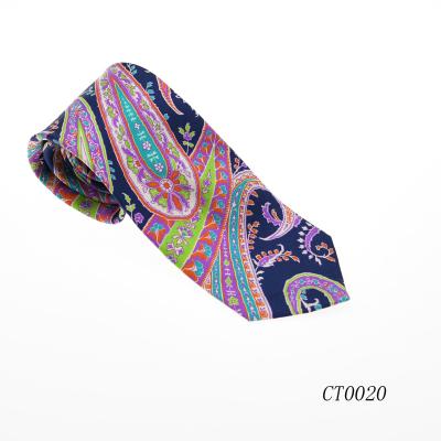 China FAMOUS BRAND LOOKING LINK Cuyino Design Wear Creative Smart Design Heavy Pure Silk Twill Hand Printed Fashion Paisley Floral Mens Tie for sale