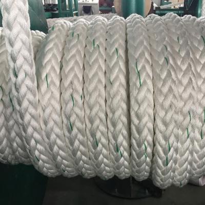 China Nylon High Tensile PET PP Double Braided 100% Pure Nylon Mooring Rope for sale