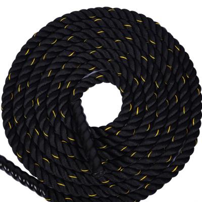 China Black Nylon Bodybuilding Training Gym Fitness Battle Ropes EL-BR1010 for sale