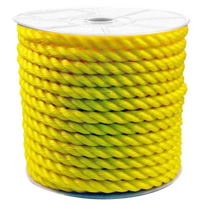 China PE 16mm Polyethylene Rope 3 Strand Twisted PE RACING MONOFILAMENT ROPES for sale