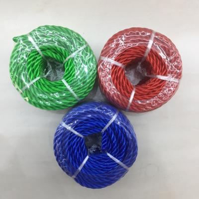 China PE 3 4 Strands Outdoor Use Anti-UV Anti-UV Twisted PE Ropes for sale