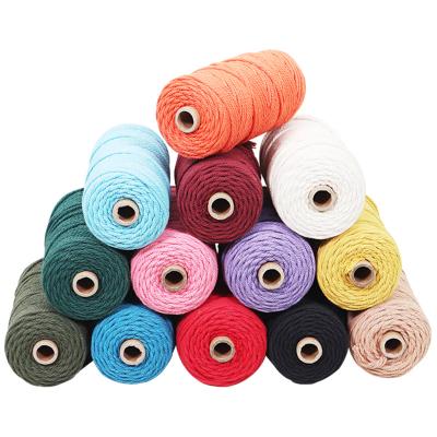 China Wholesale High Quality Durable 50m*2.5mm Diy Cotton Yarn Macrame Rope for sale