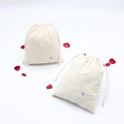 China Wholesale Natural Fabric Safety Calico Muslin Packaging Shopping Bag Mini Dust Drawstring Cotton Bag for sale