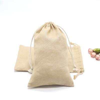 China Eco Customize Storage Drawstring Shopping Bag Eco Canvas Durable Embroidered Logo 100% Canvas Bread Bag for sale