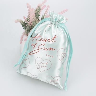 China Logo Cute Satin Cosmetic Bags custom made wholesale recyclable, satin silk drawstring bag for sale