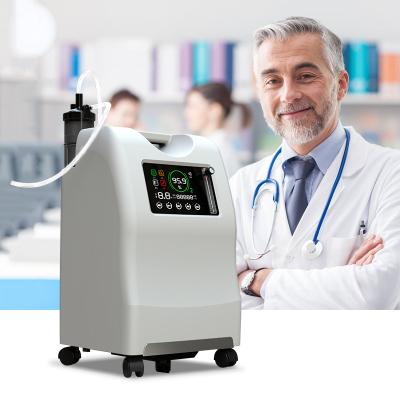 China Large Size High Purity LCD Screen Oxygen Concentrator Home Use 10l Low Noise Medical Generator for sale