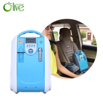 China Homecare and New Products Olive OEM ISO CE Concentrator Oxygen Outdoor 1-5l/min Home Adjust Chargeable Powered Oxygen Machine for sale