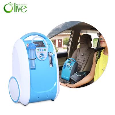 China Homecare and Outdoor Mini Concentrator 1-5L/min Best Price Adjust Chargeable Respironics Oxygen Operated Olive Concentrator with Backpack for sale