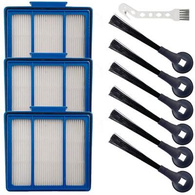 China High Efficiency RONGJU 3pcs HEPA Filter and 6pcs Side Brushes for IQ R101AE (RV1001AE), IQ R101 (RV1001) Robot Shark Vacuum Cleaner for sale