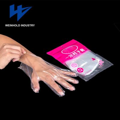 China Food Preparing Disposable Health Care LDPE Plastic Biodegradable Plastic Gloves Eco - Friendly for sale