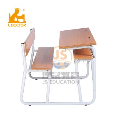 China Modern Wood Bench School Furniture Student Wooden Desk And Chair For School for sale