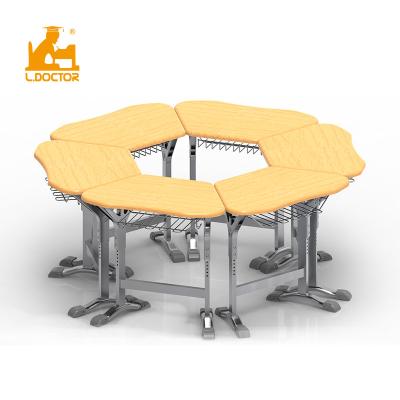 China School Sets Modern Modular School Desk Collaborative Study Furniture For Sale for sale