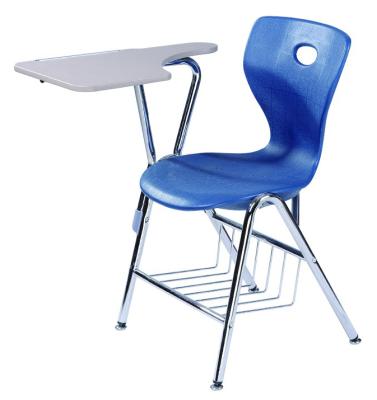 China Office Metal PP Conference School Training Foldable Chair with Writing Tablet Arm for sale