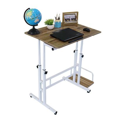 China Factory Quality Modern Foldable Computer Desk Stand Table With Wheels for sale