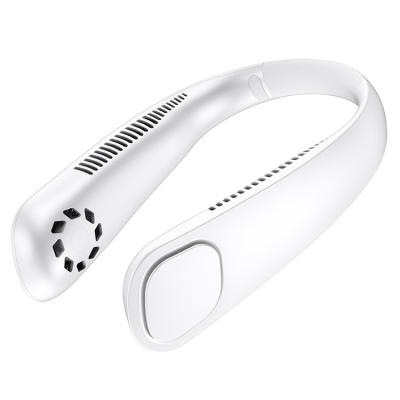 China 5200mAh Hands Free Portable USB Rechargeable Handheld Rechargeable Sports Air Cooling Neck Bladeless Fan for sale