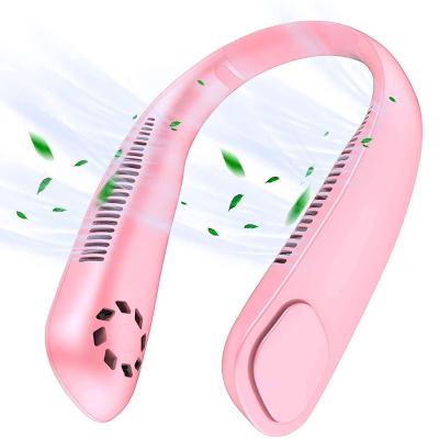 China 5200mAh Hands Free Portable USB Rechargeable Handheld Rechargeable Sports Air Cooling Neck Bladeless Fan for sale