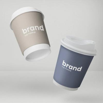 China Wholesale Printing Recyclable 8oz 12oz 16oz Single Wall Disposable Paper Cups Customized Coffee Hot Paper Cup With Sleeves And Lid for sale