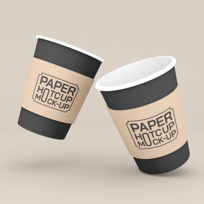 China Recyclable Monster Coffee Cup 8oz 14oz 12oz 16oz 22oz Double Sided Disposable Coffee Paper Cup Wall Wrapping Paper Cup for sale