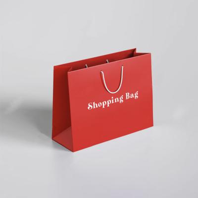 China Recyclable Custom Paper Shopping Shopping Bags With Your Own Logo for sale