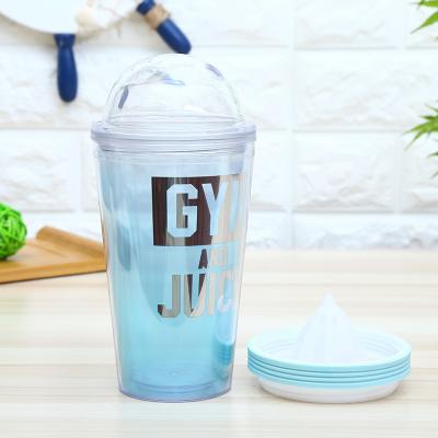 China Cartoon As/ps 16 Ounce Juicing 16 Ounce Plastic Vacuum Travel Water Cup With Straw for sale