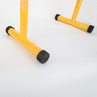 China Dip Yellow Home Adjustable Horizontal Indoor Fitness Equipment Gym Doorway Parallel Bar for sale