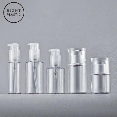 China Personal Care 80ml 100ml 120ml 150ml 180ml 200ml PETG Material Round Bottle Makeup Removal Water Bottle Personal Care Latex Bottle for sale