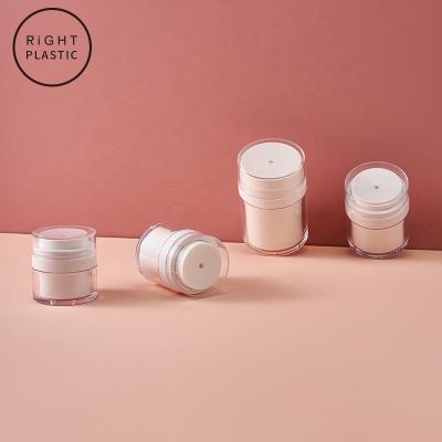 China Custom logo pp cream bottle jar 15ml 30ml 50ml personal care elegant cosmetic white airless pump cream airless bottle for sale