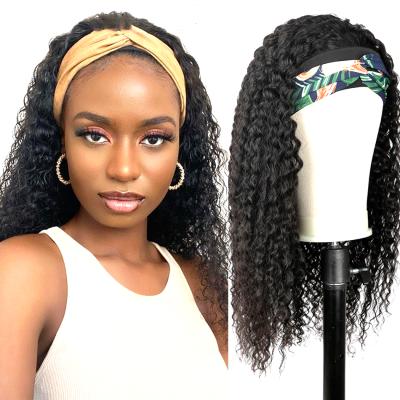 China Cheap Straight Unprocessed Brazilian Virgin Hair Headband Wig Hair Selling Headband None Lace Up Kinky Curly Hair Wigs In Stock for sale