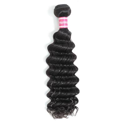 China Color 1B Virgin Hair Deep Wave Natural Deep Curly Bundle Deal Unprocessed Peruvian Virgin Cuticle Aligned Double Hair Weft Extensions for sale