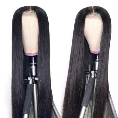 China Supplier Direct Straight Wave Indian Factory Cuticle Aligned Virgin Hair 5*5 Lace Front Wig Closure Wig HD Lace Front Wig for sale