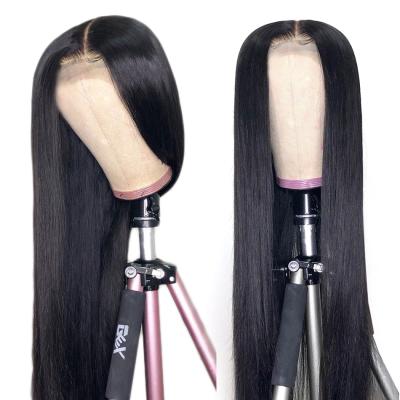 China Supplier Direct Straight Wave Indian Factory Cuticle Aligned Virgin Hair 5*5 Lace Front Wig Closure Wig HD Lace Front Wig for sale