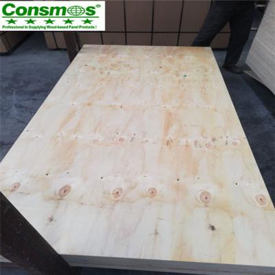 China Exterior 9mm 12mm 15mm 18mm CDX Pine Plywood For Construction for sale