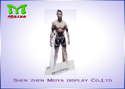 China Cardboard standees / custom cardboard displays advertising standand for training gear for sale