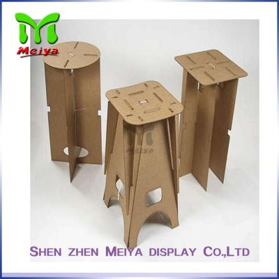 China Full Color Printing Recycled Cardboard Furniture , Foldable cardboard chair for sale