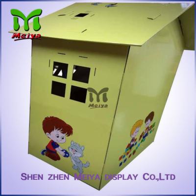 China Custom Painting Corrugated Cardboard Kids Toys Eco - friendly Paperboard Playhouse for sale