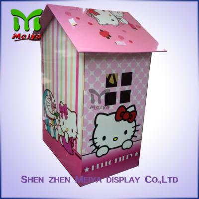 China Retail cardboard coloring playhouse for children with CMYK Printing for sale