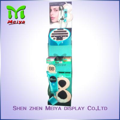 China Retail Store Advertising Customized Detachable Cardboard Pos Display Stand for Cosmetics Makeup for sale