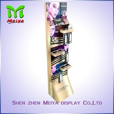 China Makeup Display Stand , Cardboard Pop Up Cosmetics Eyebrow Pencil Display Racks for sale