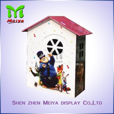 China Custom Cartoon Design Kids Toy Cardboard Play House Corrugated Paper Furniture for sale