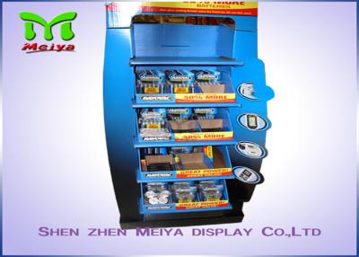 China Innovative Design OEM Customized 5-tiers Shelves Cardboard Display Stands for  Battery / Charger for sale