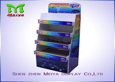 China Supermarket Promotion Cmyk Printed Cardboard Floor Displays Racks for Chocolate / Biscuit / Chewing Gums for sale