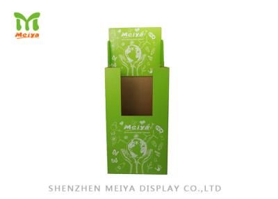 China Eco Friendly Recycled Custom Cardboard Dump Bins , Green Cardboard Shelf Bins for sale