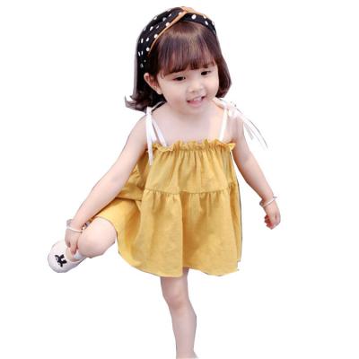 China 2022 1 Year Old Baby Girl Dress Breathable Cotton Regular Sleeveless Dresses for sale